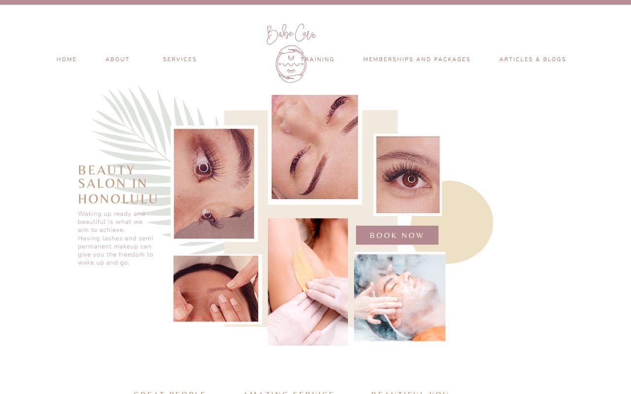 Babe Cave Hawaii website homepage